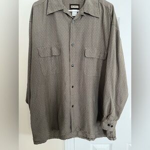 Bachrach Black and Green Checkered Shirt